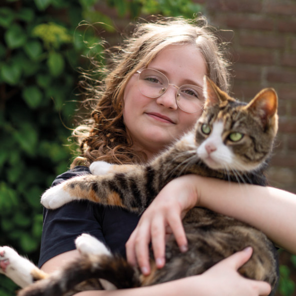 Lotte met kat
